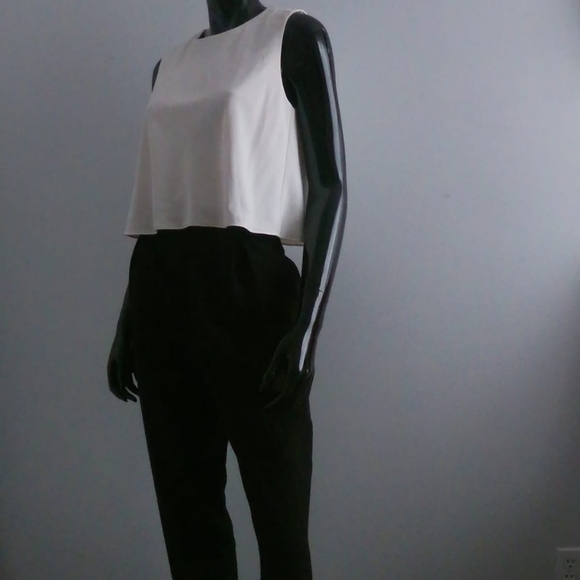 White & Black two-tone jumpsuit Size 6 (G) - Picture 5 of 12